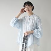 Kilka×kapuwa/風が通るなめらかモスリンブラウス
